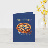 Carte Cute Blueberry pie customizable (Fleur jaune)