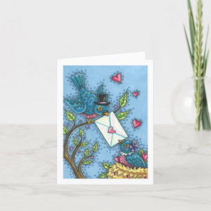 CARTE CUTE BLUEBIRD SWEETHEARTS, INSÉPARABLE VALENTINE
