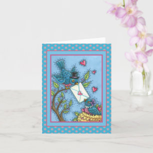 CARTE CUTE BLUEBIRD SWEETHEARTS, INSÉPARABLE VALENTINE