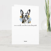 Carte Cute Boston Terrier Personnalisé Anniversaire (Dos)
