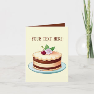 Carte Cute boulangerie amateurs de gâteau ajouter du tex