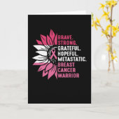 Carte Cute Brave forte espoir de sensibilisation au canc (Fleur jaune)