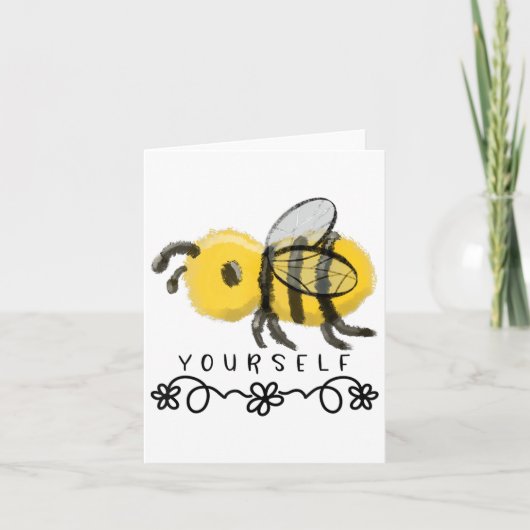 Carte Cute Bumblebee Bee Yourself (Devant)