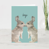 Carte Cute Bunny Boop Love Pâques Anniversaire (Devant)