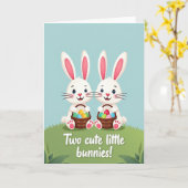 Carte Cute Bunny Friends Happy Day Card (Fleur jaune)