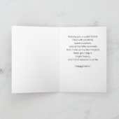 Carte Cute Bunny in Yellow w/ Happy Easter Basket (Intérieur)