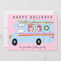 Cute Camper Vintage RV Arbre libre de Noël personn