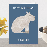 Cute Capybara Anniversaire personnalisé