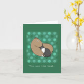 Carte Cute Capybara et tuxedo cat vous êtes le meilleur (Fleur jaune)