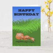 Carte Cute Cartoon Ant (Fleur jaune)