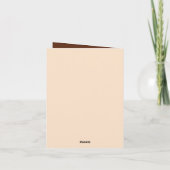 Carte Cute castor ajouter du texte n'importe quel but (Dos)