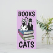 CARTE CUTE CAT CADEAUX SIGNETS DU LIVRE MARKER (Debout devant)