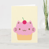 Carte Cute Cat Cupcake (Devant)