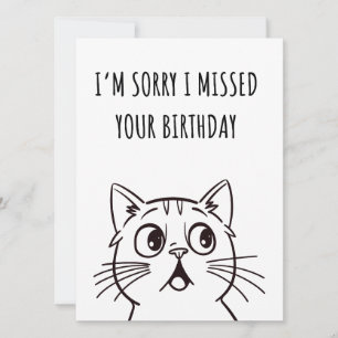 Carte Cute Cat Funny Anniversaire Belé