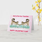 Carte Cute Cat Funny Pun Valentines Jour (Fleur jaune)