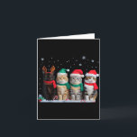 Carte Cute Cat Reindeer Light Christmas Cat Funny Santa<br><div class="desc">Cute Cat Reindeer Light Christmas Cat Funny Santa Cats Xmas</div>