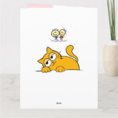 Carte Cute Cat Will You Be My Valentine Grey (Dos)