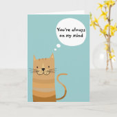 Carte Cute chat (Fleur jaune)