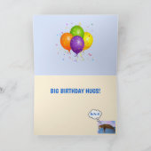 Carte Cute Chat Big Hugs Anniversaire (Intérieur)