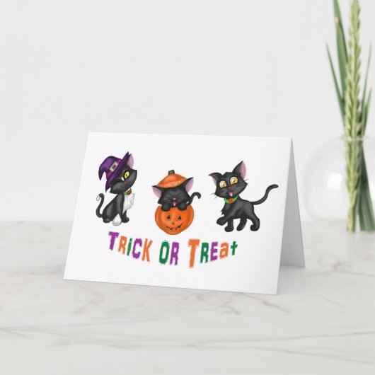 Carte Cute chats d'Halloween (Devant)