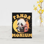 Carte Cute Chibi Kawaii Panda Name School Year On Back B (Fleur jaune)