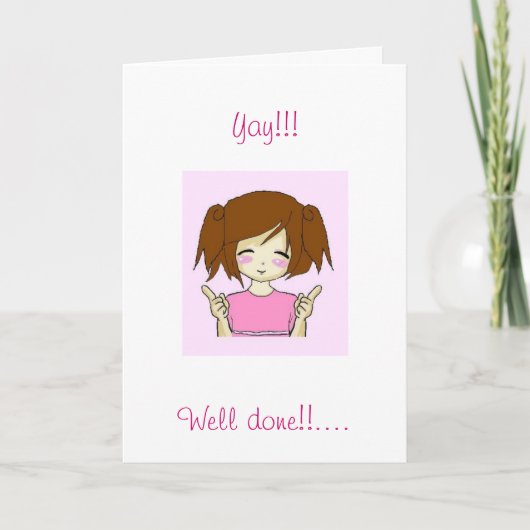 Carte Cute chibi well done (Devant)
