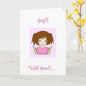 Carte Cute chibi well done (Fleur jaune)