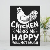 Carte Cute Chicken Farmer Sarcastic| Cadeau Pour La Fête (Debout devant)