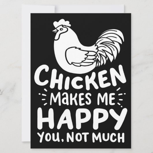 Carte Cute Chicken Farmer Sarcastic| Cadeau Pour La Fête (Devant)