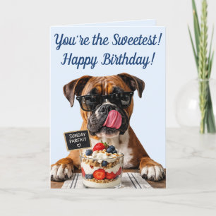 Carte Cute Chien & Sweets Anniversaire