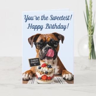 Carte Cute Chien & Sweets Anniversaire