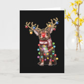 Carte Cute Chihuahua Chien Drôle cadeaux de Noël (Fleur jaune)