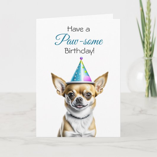 Carte Cute Chihuahua Puns Anniversaire (Devant)