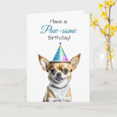 Carte Cute Chihuahua Puns Anniversaire (Fleur jaune)