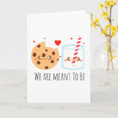 Carte Cute Chocolat Chip Cookie Et Verre De Lait (Fleur jaune)