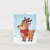 Carte Cute Christmas Reindeer (Devant)