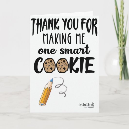 Carte Cute Cookie for Teacher's Day Card (Devant)