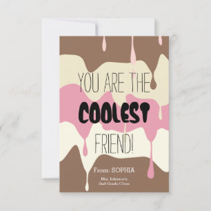 Carte Cute Coolest Friend Classroom Valentine's Day