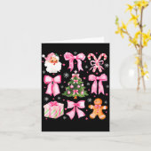 Carte Cute Coquette Bow Nk Christmas Tree Santa Gingerbr (Fleur jaune)