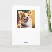 Carte Cute Corgi Pun Anniversaire (Dos)