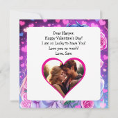 Carte Cute Couple Anime Personnalisé Saint Valentin (Dos)