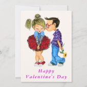 Carte Cute Couple Love Funny Valentine's Day Card (Dos)