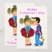 Carte Cute Couple Love Funny Valentine's Day Card (Devant / Derrière)