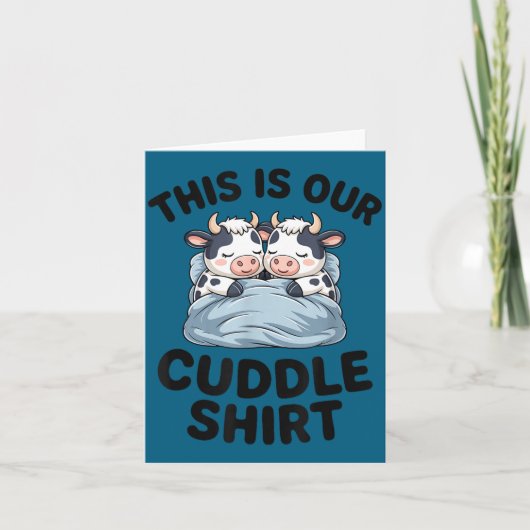 Carte Cute Cow Couple This Is Our Cuddle  (Devant)