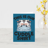 Carte Cute Cow Couple This Is Our Cuddle  (Fleur jaune)