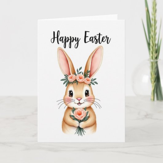 Carte Cute Critter Floral Greeting Card (Devant)