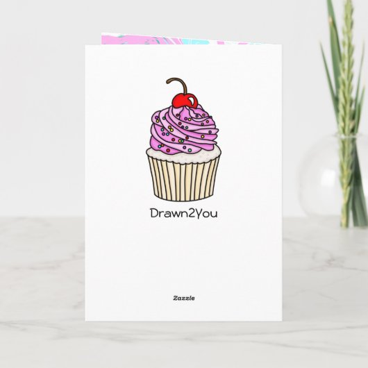 Carte Cute Cupcake Pun Amitié (Dos)