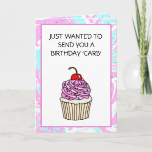 Carte Cute Cupcake Pun Personnalisé Anniversaire 