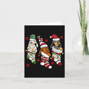 Carte Cute Dachshund Amoureux des chiens de Noël Maman P