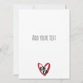 Carte Cute Dachshund avec bannière cardiaque Bonne Saint (Dos)